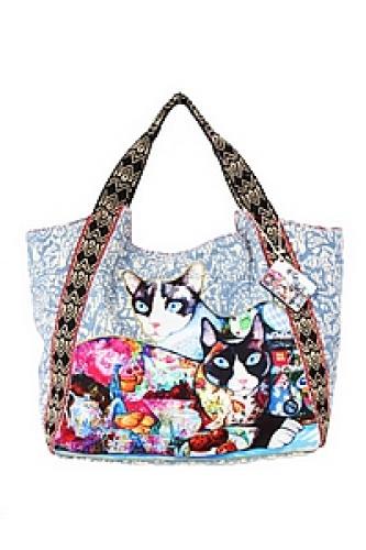 Сумка хлопок с декор. отделкой №159