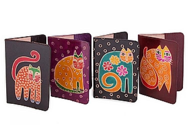 Обложка для паспорта натуральная кожа ручной принт №58