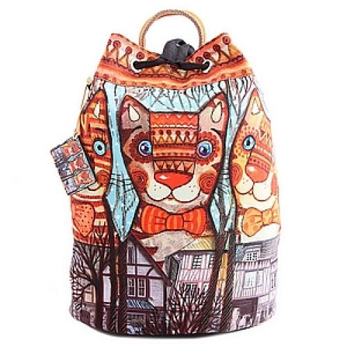 Сумка-рюкзак хлопок с декор. отделкой №162