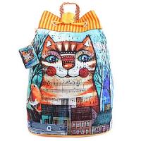 Сумка-рюкзак хлопок с декор. отделкой №1